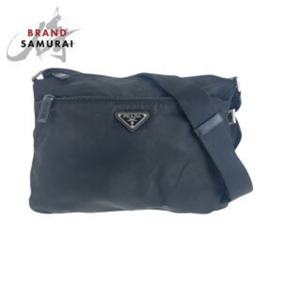 Prada Tessuto triangular black nylon Crossbody - Picture 1 of 9